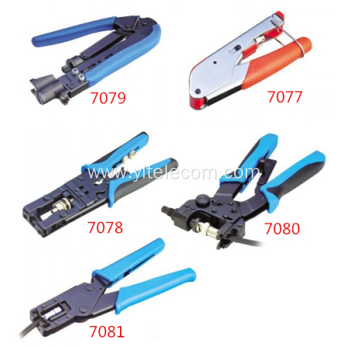 Coaxial Interchangeable F/BNC/RCA Connector Crimping Tools